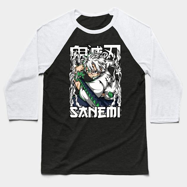 Sanemi Shinazugawa 03 The Tempestuous Wind Hashira Design Baseball T-Shirt by OtakuAnimePH